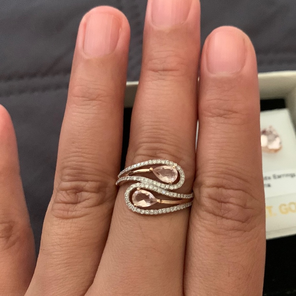 Morganite and Diamond Ring